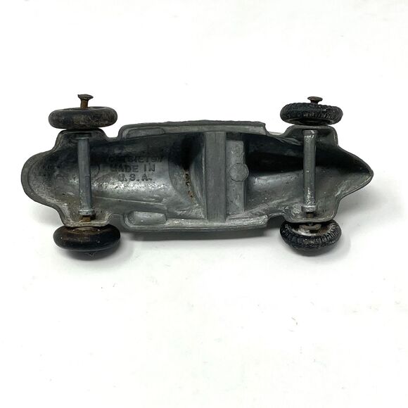 Vintage Tootsie Toy Race Car Number 3 Silver Metal Made in USA Collectible - Picture 6 of 8